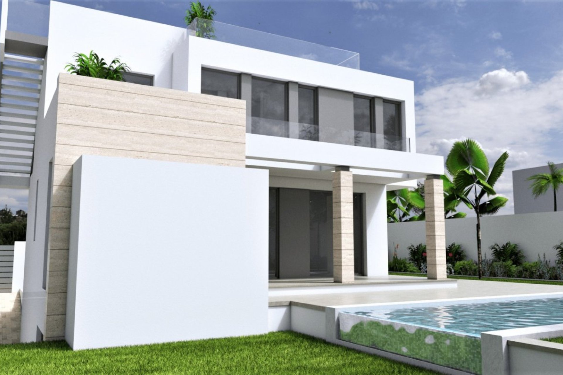 Obra nueva - Villa - Torrevieja - Aguas Nuevas